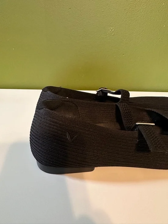 Vivaia Margot Mary Jane Square-Toe Flats Black size 37.5 US 7 - Picture 2 of 6